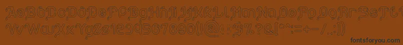My Heart Hollow Font – Black Fonts on Brown Background