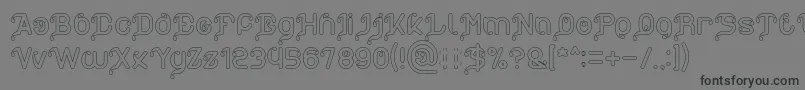 フォントMy Heart Hollow – 黒い文字の灰色の背景