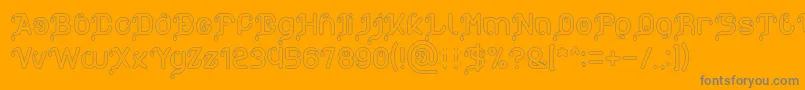 My Heart Hollow-fontti – harmaat kirjasimet oranssilla taustalla
