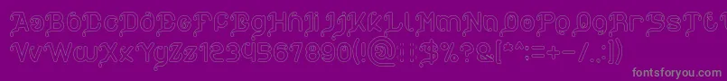 フォントMy Heart Hollow – 紫の背景に灰色の文字
