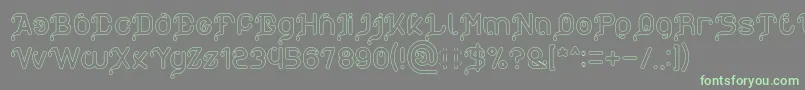 My Heart Hollow Font – Green Fonts on Gray Background