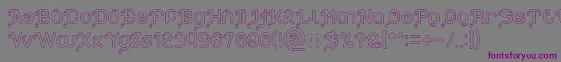 Шрифт My Heart Hollow – фиолетовые шрифты на сером фоне