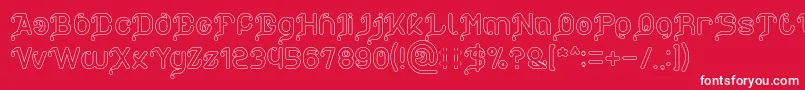 My Heart Hollow Font – White Fonts on Red Background