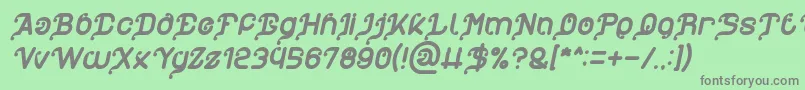 My Heart Italic-Schriftart – Graue Schriften auf grünem Hintergrund
