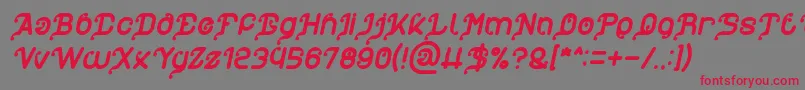 Шрифт My Heart Italic – красные шрифты на сером фоне
