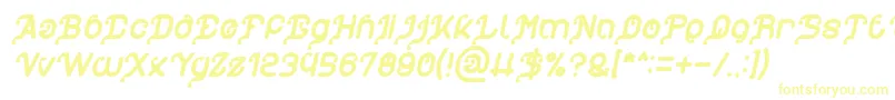 My Heart Italic-fontti – keltaiset fontit
