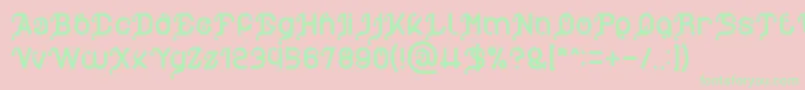 My Heart Light Font – Green Fonts on Pink Background