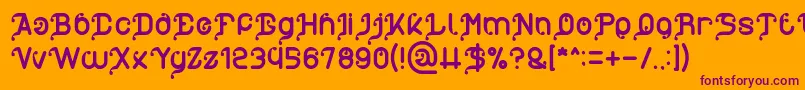 My Heart Light Font – Purple Fonts on Orange Background