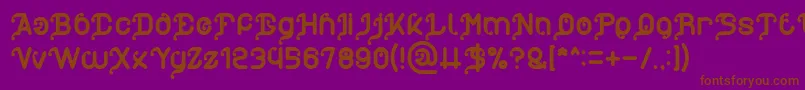 My Heart-Schriftart – Braune Schriften auf violettem Hintergrund
