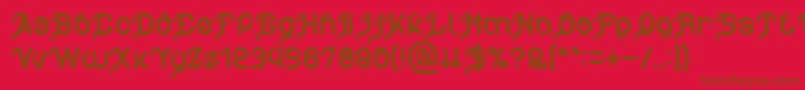 My Heart Font – Brown Fonts on Red Background