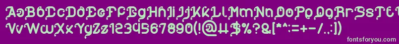 My Heart Font – Green Fonts on Purple Background