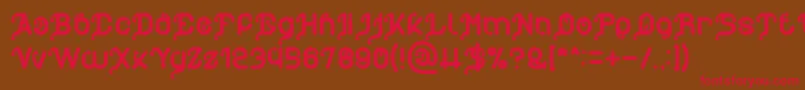 Więcej informacji o czcionce My Heart Czcionka My Heart – czerwone czcionki na brązowym tle