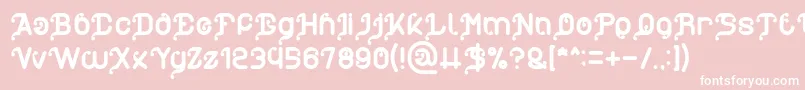 My Heart Font – White Fonts on Pink Background