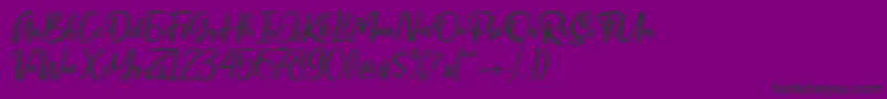 フォントmy homely – 紫の背景に黒い文字