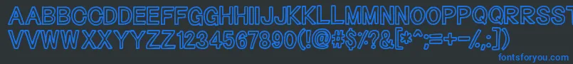 Outliners Font – Blue Fonts on Black Background