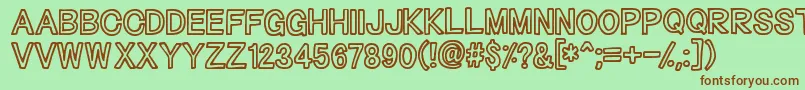 Outliners Font – Brown Fonts on Green Background