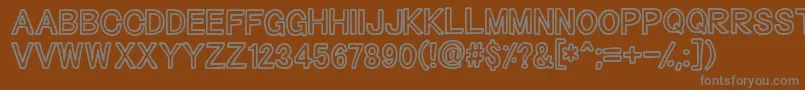 Outliners-Schriftart – Graue Schriften auf braunem Hintergrund