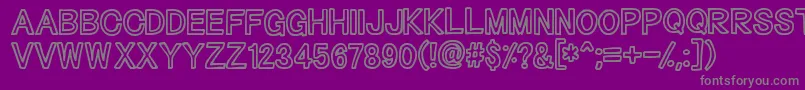Outliners Font – Gray Fonts on Purple Background