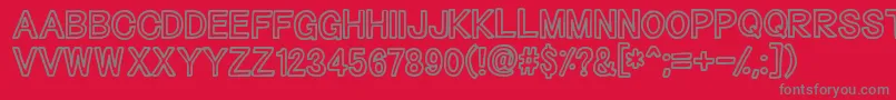 Outliners Font – Gray Fonts on Red Background