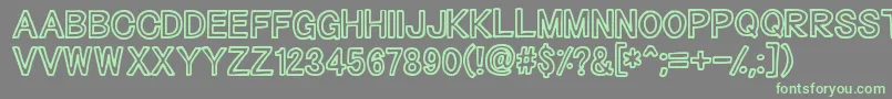 Outliners Font – Green Fonts on Gray Background