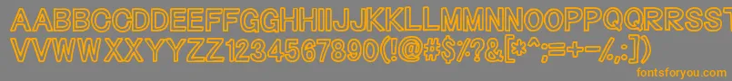 Outliners Font – Orange Fonts on Gray Background