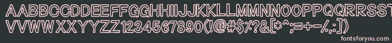 Outliners Font – Pink Fonts on Black Background