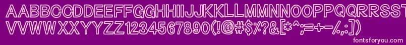 Outliners Font – Pink Fonts on Purple Background
