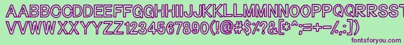 Outliners Font – Purple Fonts on Green Background