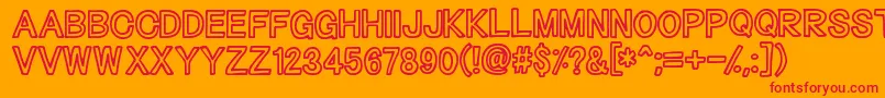Outliners Font – Red Fonts on Orange Background
