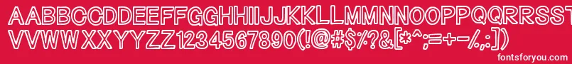 Outliners Font – White Fonts on Red Background