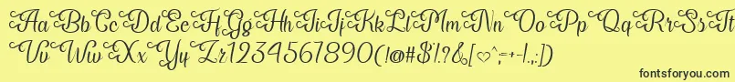 My Last Breath   Font – Black Fonts on Yellow Background