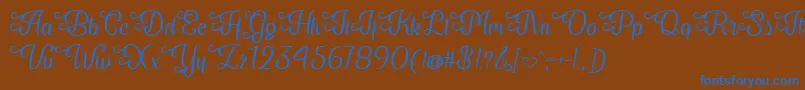 My Last Breath   Font – Blue Fonts on Brown Background