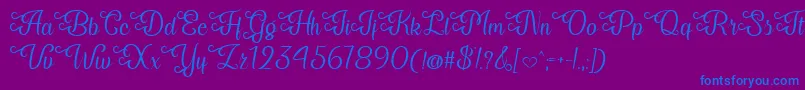 My Last Breath   Font – Blue Fonts on Purple Background