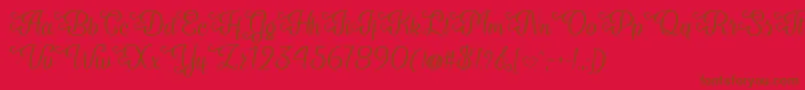 My Last Breath   Font – Brown Fonts on Red Background