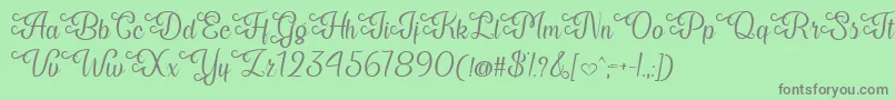 My Last Breath   Font – Gray Fonts on Green Background