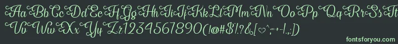 My Last Breath   Font – Green Fonts on Black Background