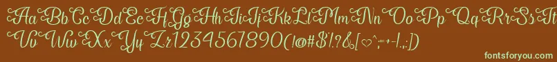 My Last Breath   Font – Green Fonts on Brown Background