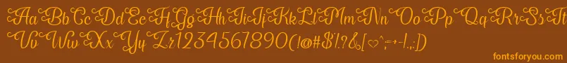 My Last Breath   Font – Orange Fonts on Brown Background