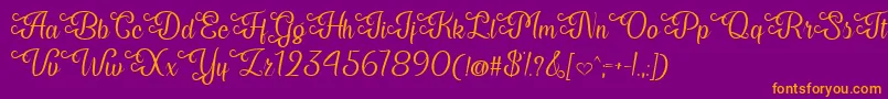 My Last Breath   Font – Orange Fonts on Purple Background