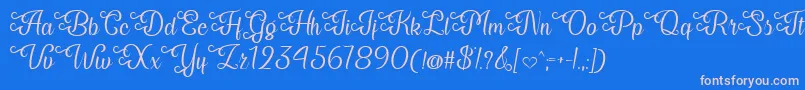 My Last Breath   Font – Pink Fonts on Blue Background