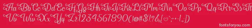 My Last Breath   Font – Pink Fonts on Red Background