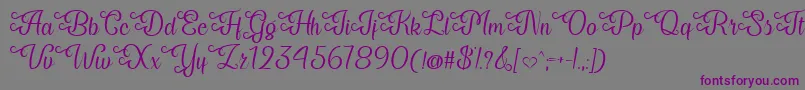 My Last Breath   Font – Purple Fonts on Gray Background