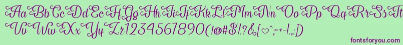 My Last Breath   Font – Purple Fonts on Green Background