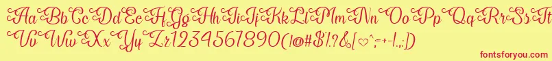 My Last Breath   Font – Red Fonts on Yellow Background