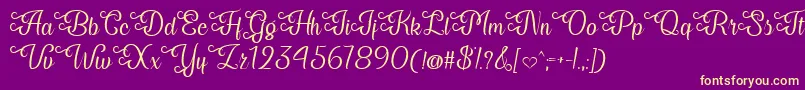 My Last Breath   Font – Yellow Fonts on Purple Background