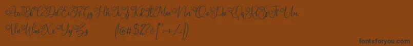 My Lovely Demo Font – Black Fonts on Brown Background