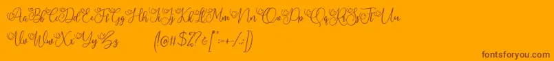 Fonte My Lovely Demo – fontes marrons em um fundo laranja
