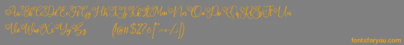 My Lovely Demo Font – Orange Fonts on Gray Background