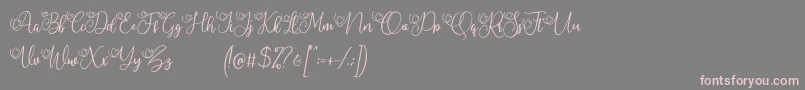 My Lovely Demo Font – Pink Fonts on Gray Background