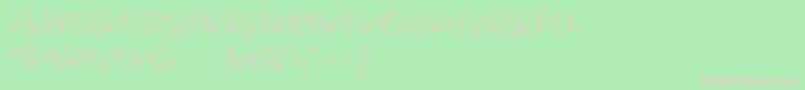 My Lovely Demo Font – Pink Fonts on Green Background